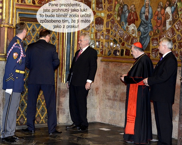 prezident zeman, opilec, ji má jako z praku, a neřetržitě se klátí dopředu a dozadu, ze strany na stranu